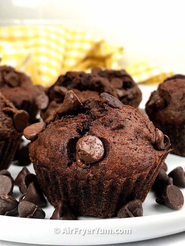 Air fryer Chocolate Banana Muffins Air Fryer Yum