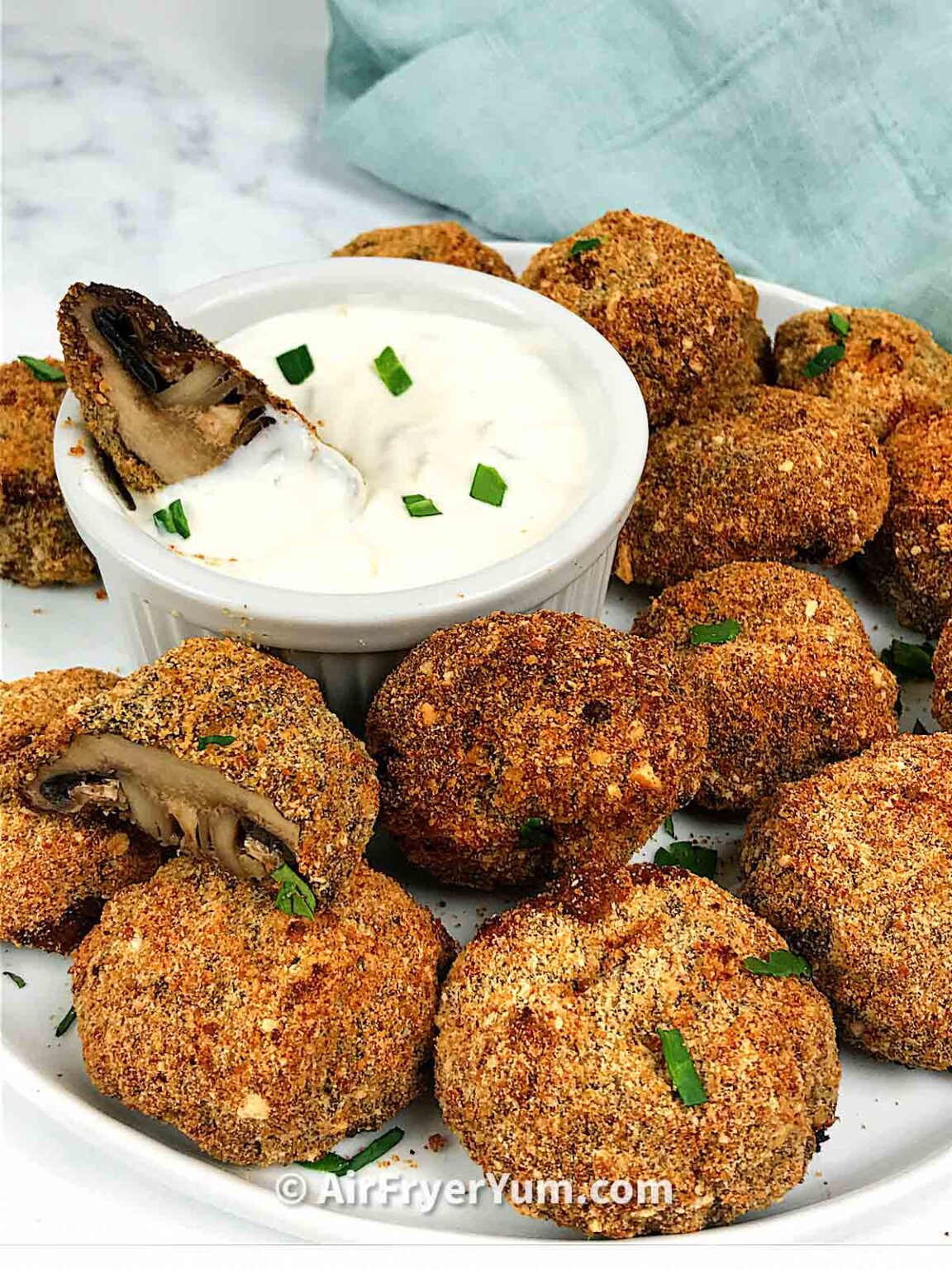 Air Fryer Breaded mushrooms Recipe Air Fryer Yum