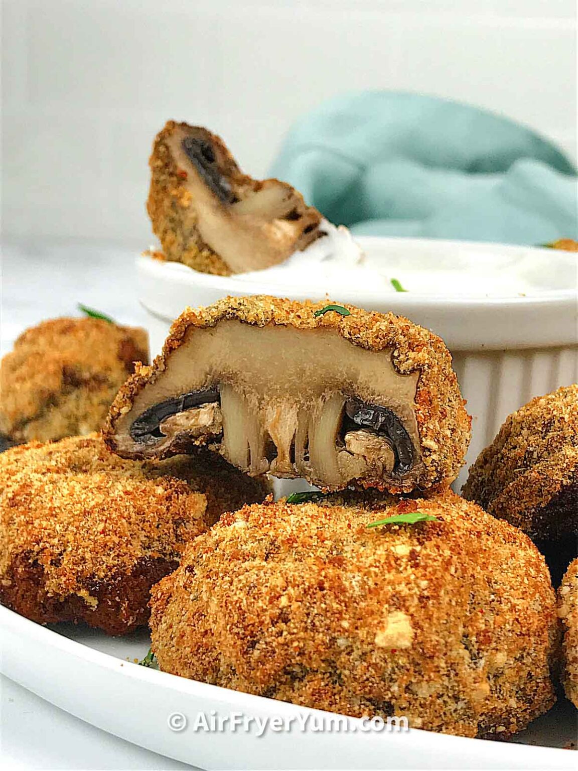 Air Fryer Breaded mushrooms Recipe Air Fryer Yum