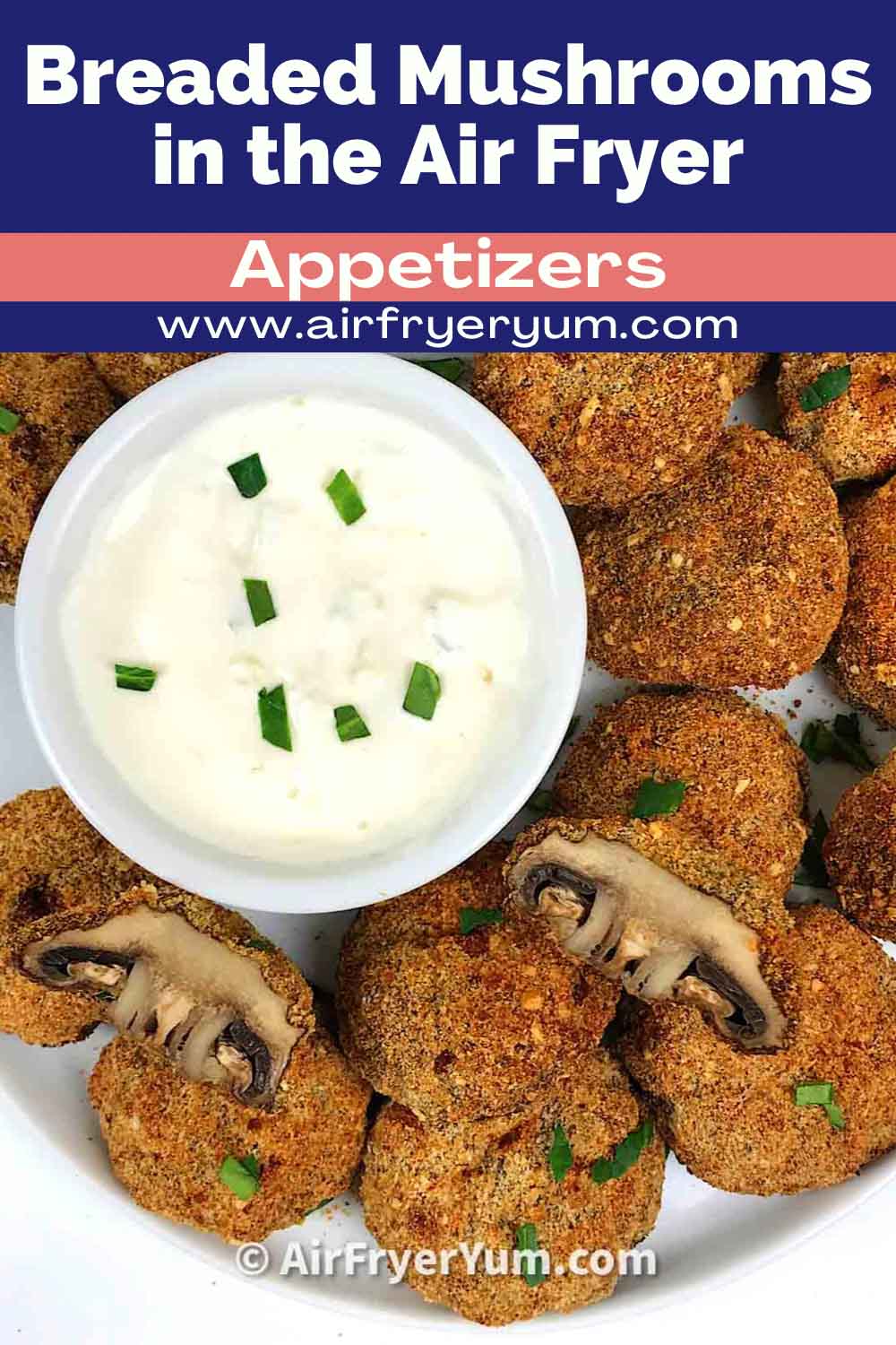 Air Fryer Breaded mushrooms Recipe Air Fryer Yum