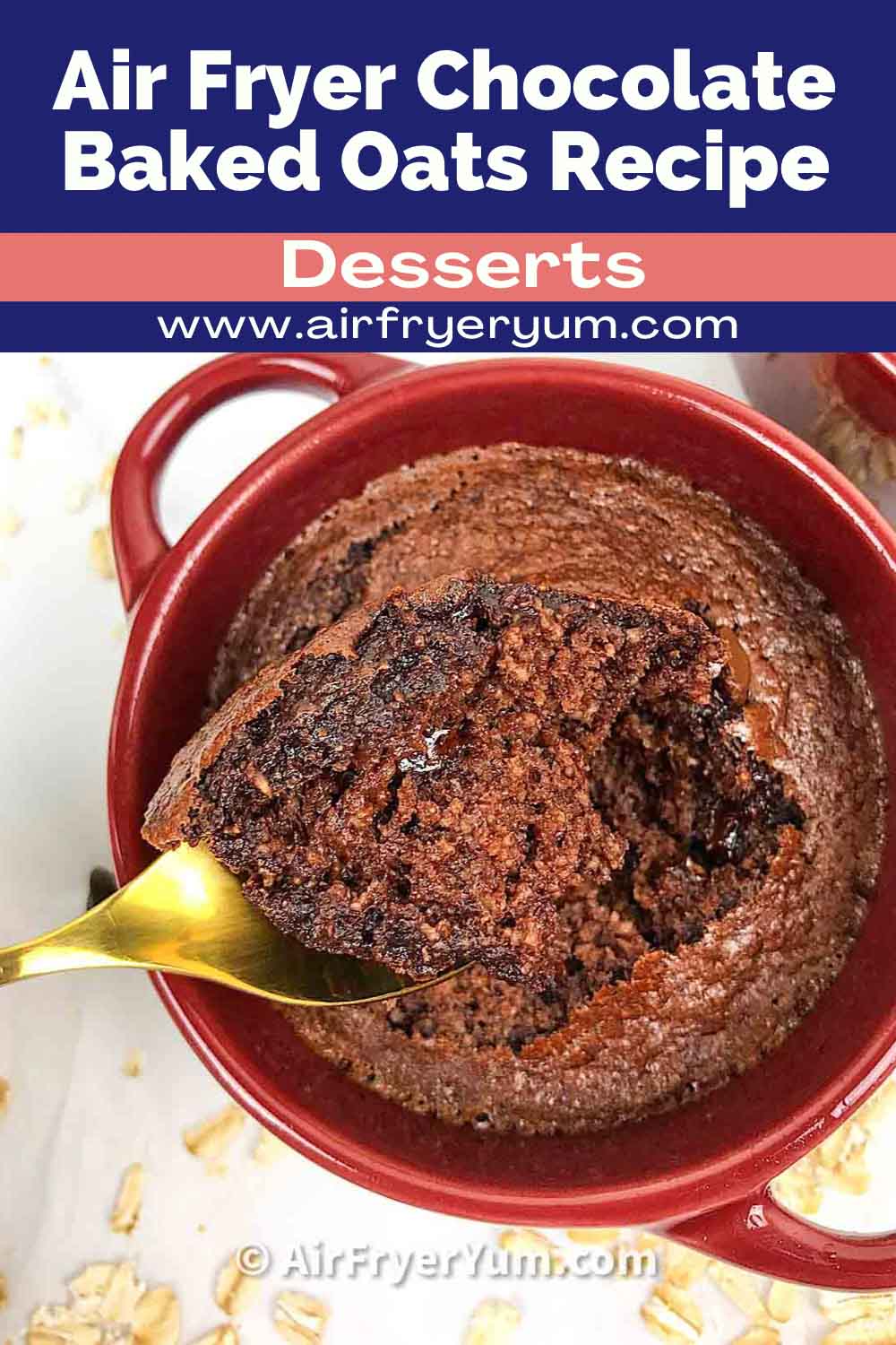 Chocolate baked oatmeal (Air fryer and oven) Air Fryer Yum