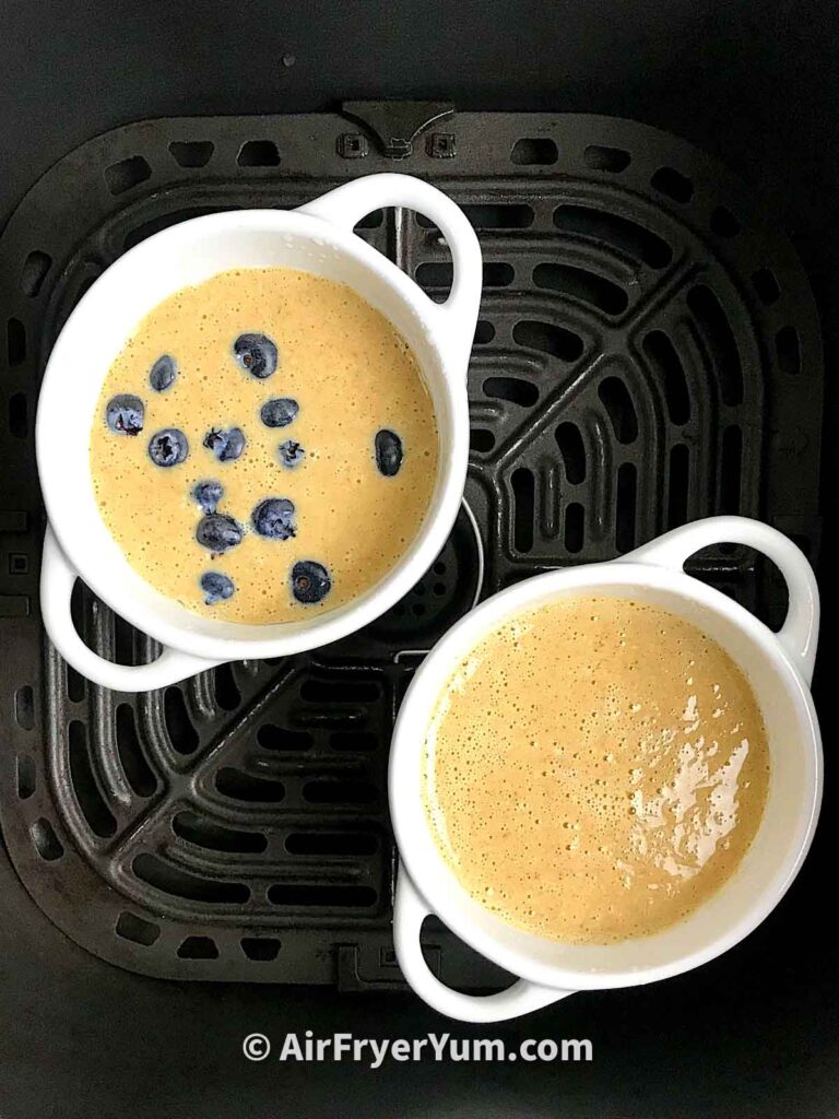 oatmeal batter in air fryer basket