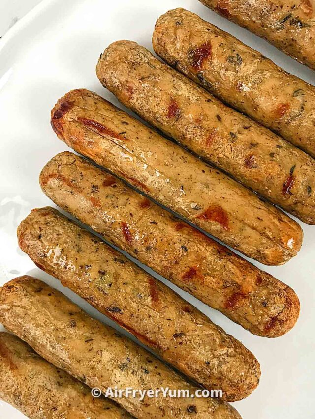 Air fryer Veggie Sausage links Air Fryer Yum