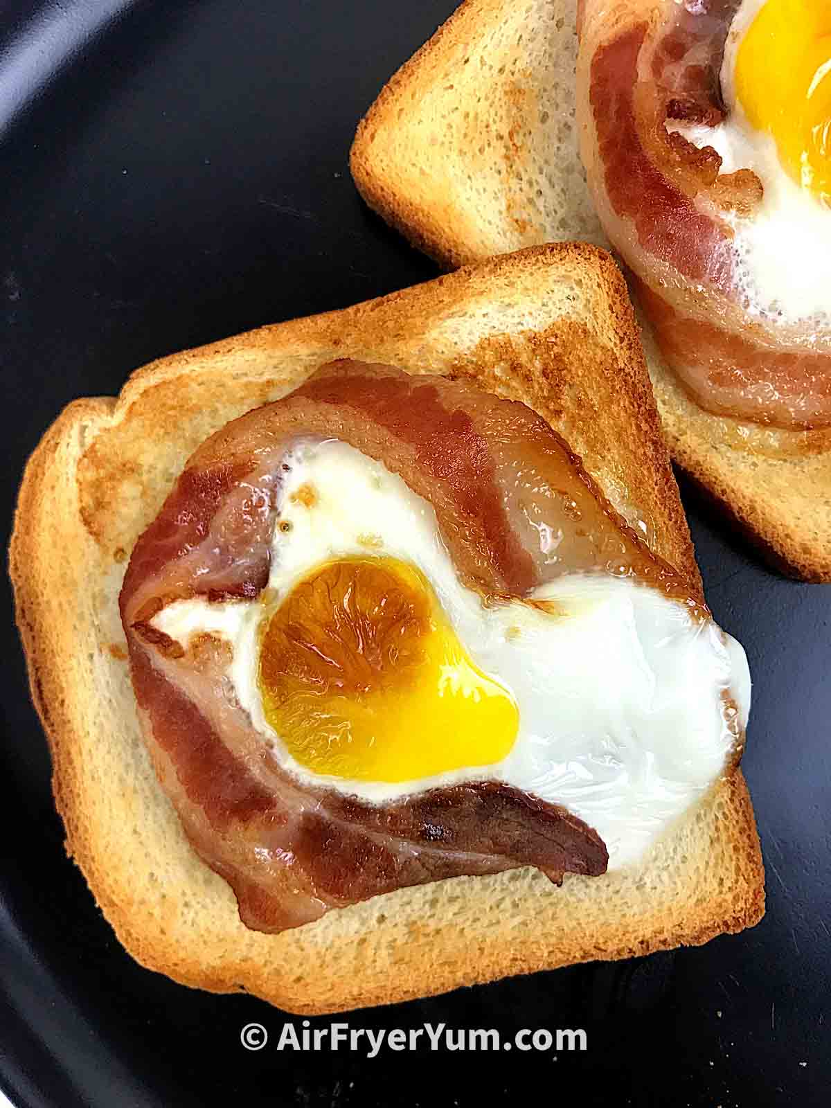 Eggs, Bacon and Toast in Air fryer Air Fryer Yum