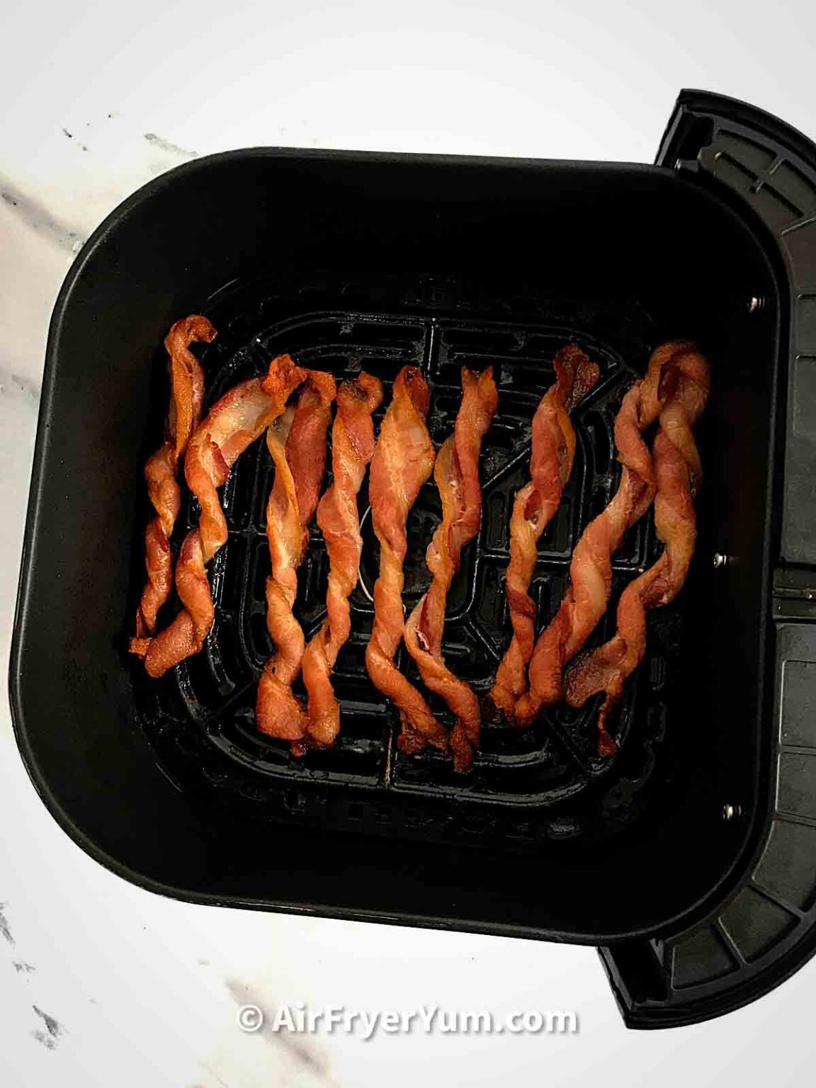 Twisted Bacon in Air fryer (Bacon Twists) Air Fryer Yum