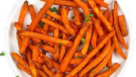 Frozen Sweet Potato Fries in Air Fryer - One Happy Housewife