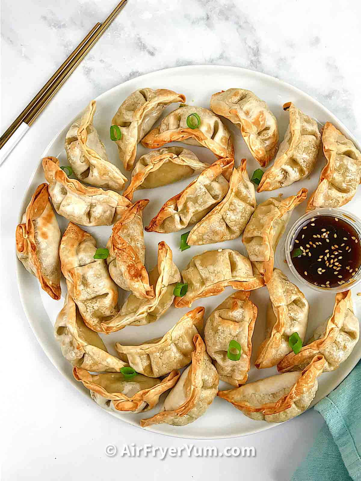 How to make Frozen potstickers in an air fryer (dumplings, wontons