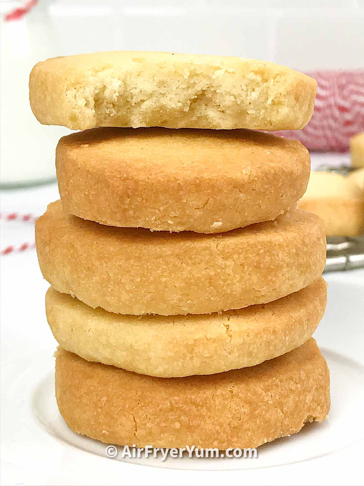 Air fryer Shortbread cookies (3 ingredients only) Air Fryer Yum