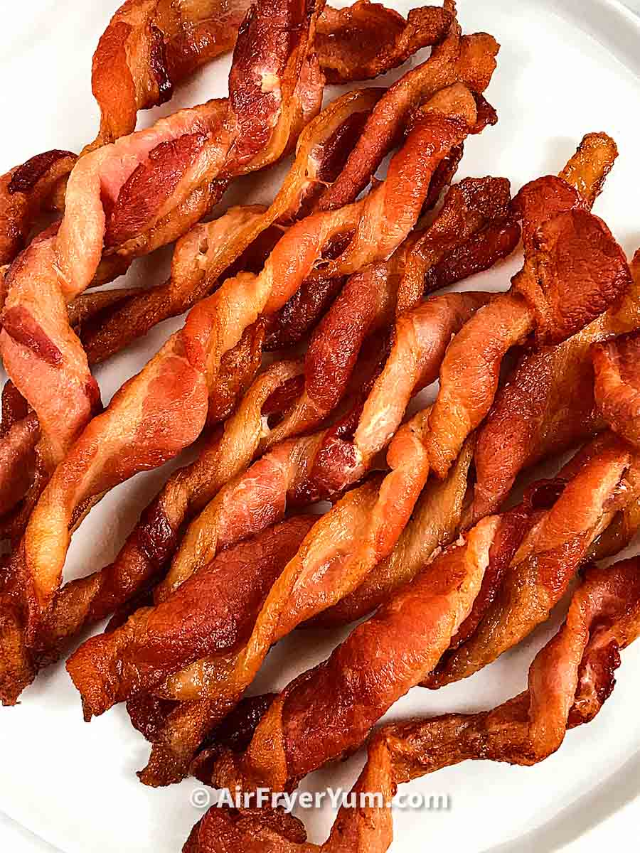 Twisted Bacon in Air fryer (Bacon Twists) Air Fryer Yum