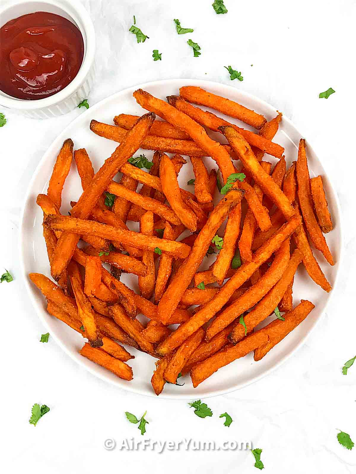 Frozen Sweet Potato fries in Air fryer. Air Fryer Yum
