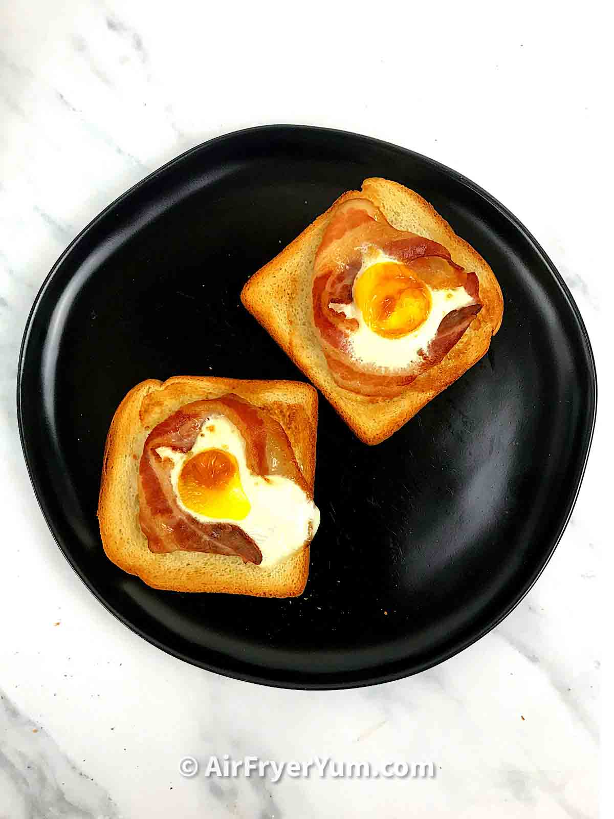 Eggs, Bacon and Toast in Air fryer Air Fryer Yum