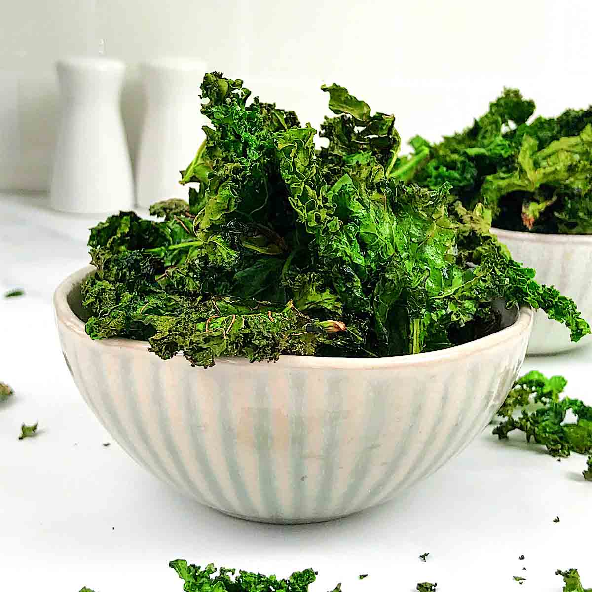 Crispy Air fryer Kale chips.