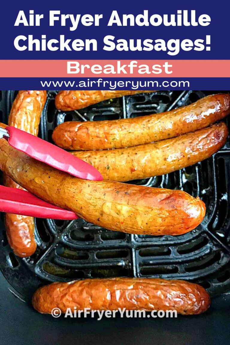 Spicy air fryer chicken sausages (Amylu Chicken Andouille) Air Fryer Yum
