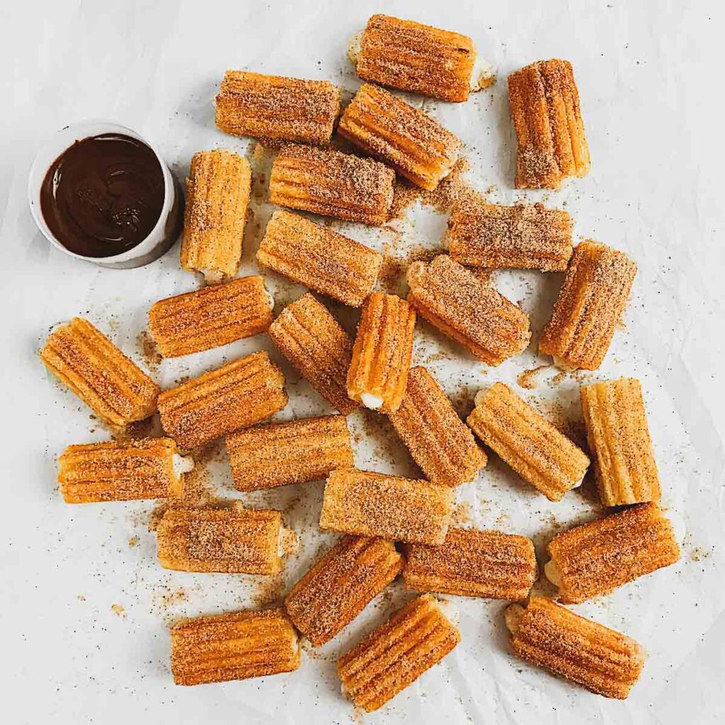 Air fryer cream filled churros (Frozen churros bites) Air Fryer Yum