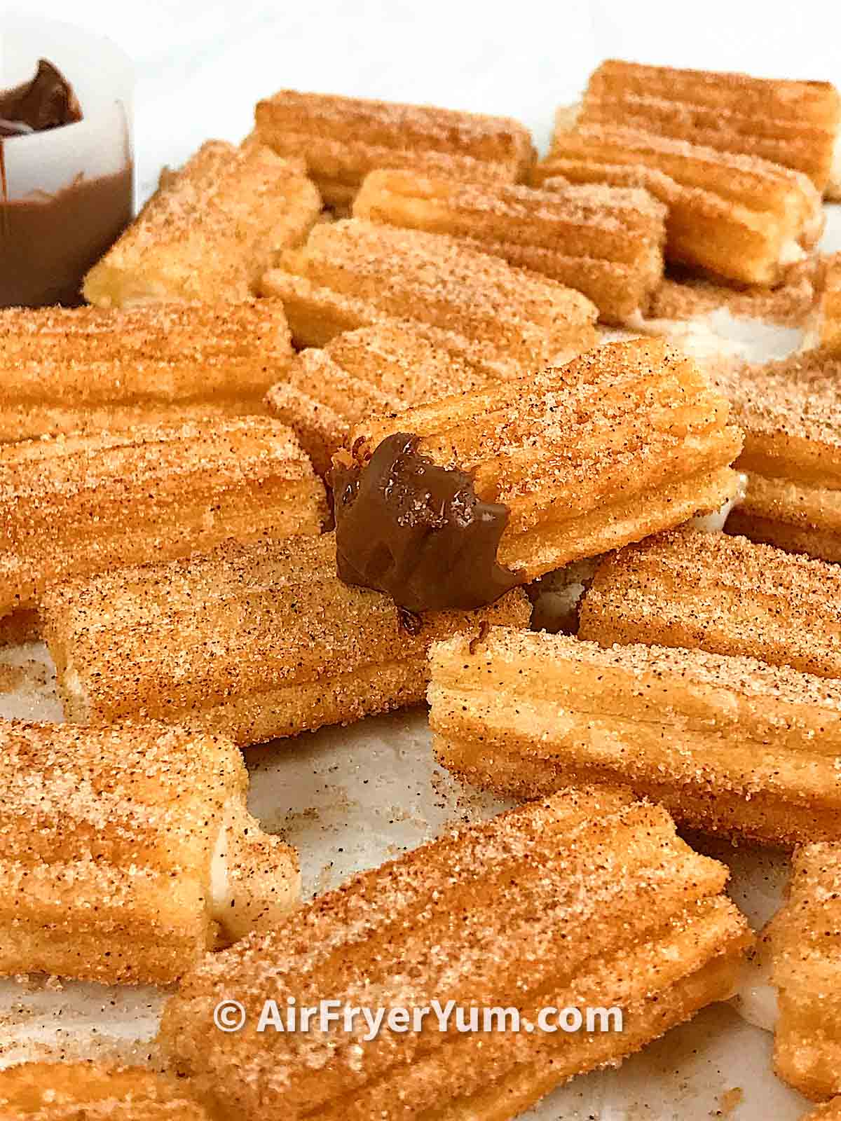 Air fryer cream filled churros (Frozen churros bites) Air Fryer Yum