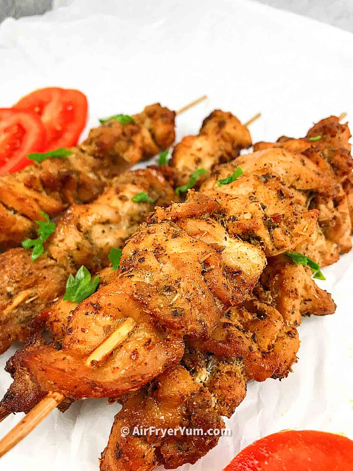 Air fryer Greek Chicken Souvlaki Recipe Air Fryer Yum