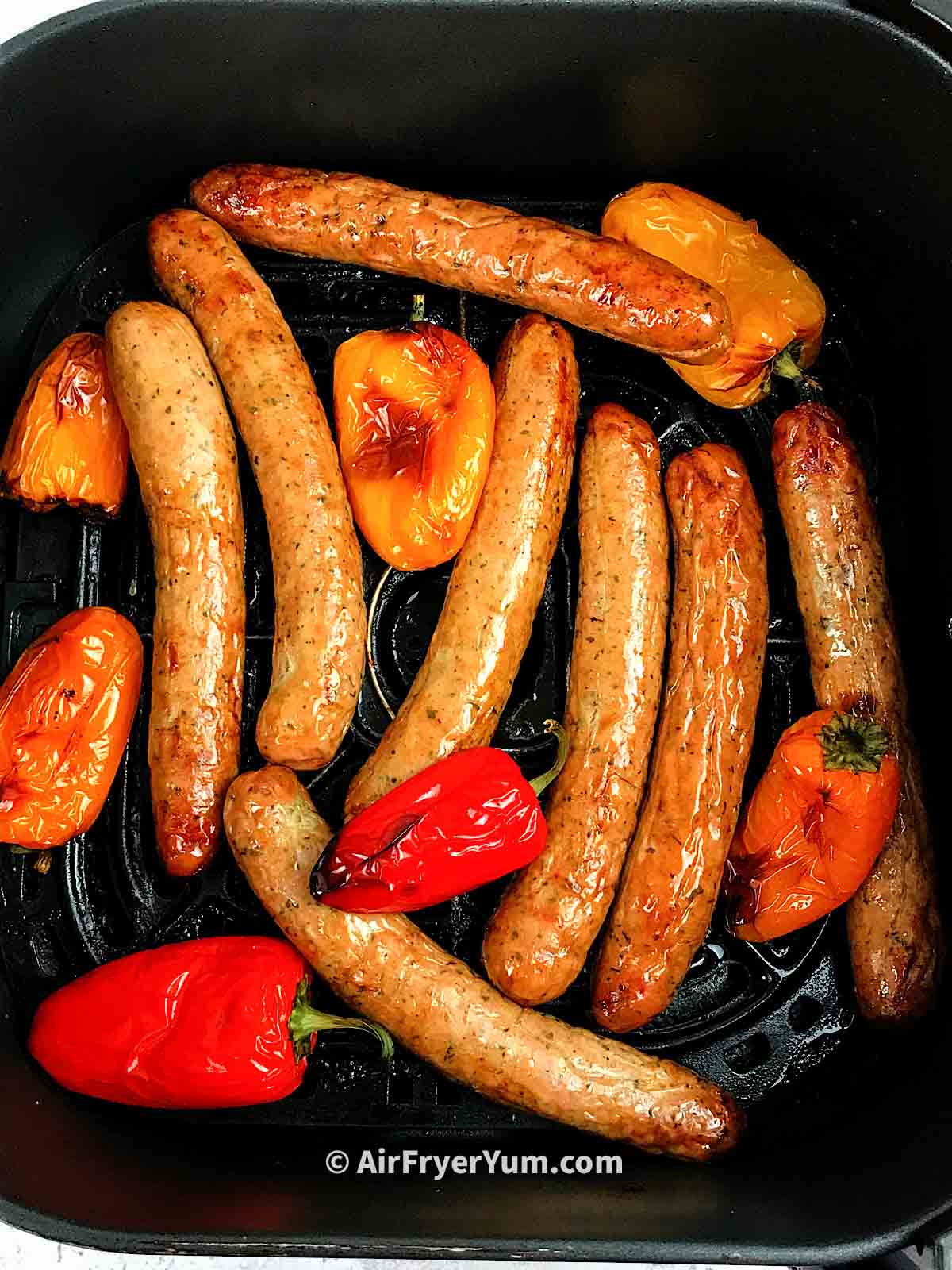 Air fryer Roasted Garlic Asiago Chicken Sausages Air Fryer Yum