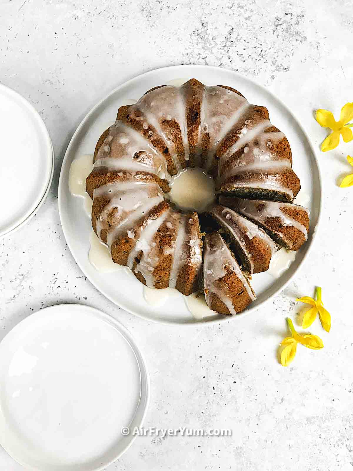 Air Fryer Banana bread bundt cake Air Fryer Yum