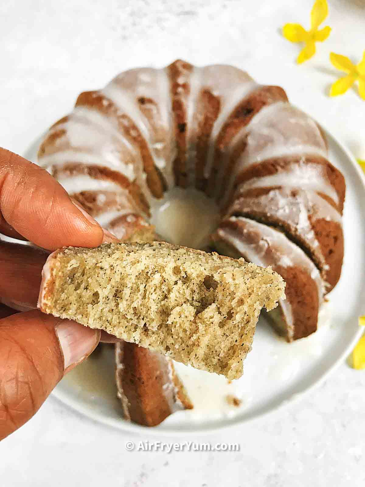 Air Fryer Banana bread bundt cake Air Fryer Yum