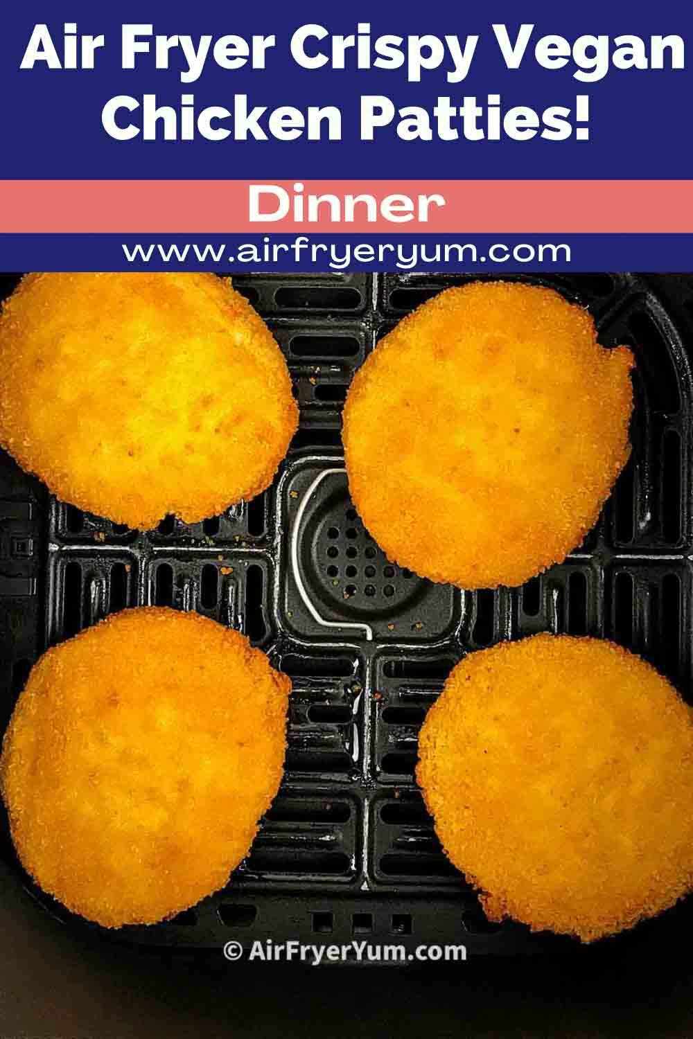 Air fryer Crispy Vegan Chicken Patties! Air Fryer Yum