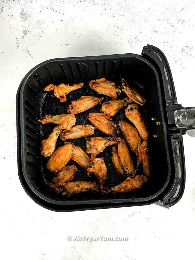 Frozen Chicken wings in air fryer. - Air Fryer Yum