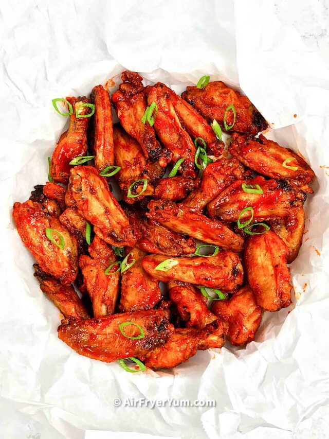 Crispy Honey Sriracha Chicken wings (Air Fryer & Oven) Air Fryer Yum