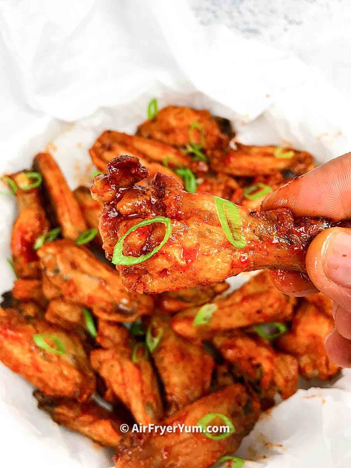 Crispy Honey Sriracha Chicken wings (Air Fryer & Oven) Air Fryer Yum