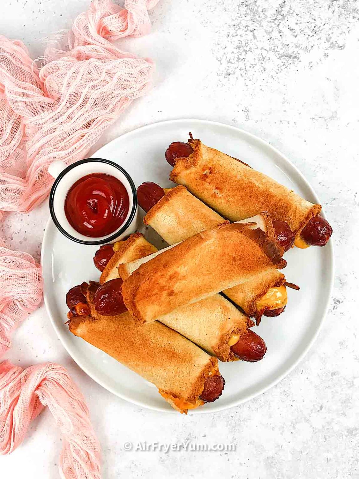 Air fryer Hot dog wraps (Hot dog roll ups) Air Fryer Yum