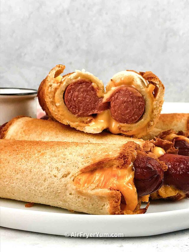 Air fryer Hot dog wraps (Hot dog roll ups) Air Fryer Yum