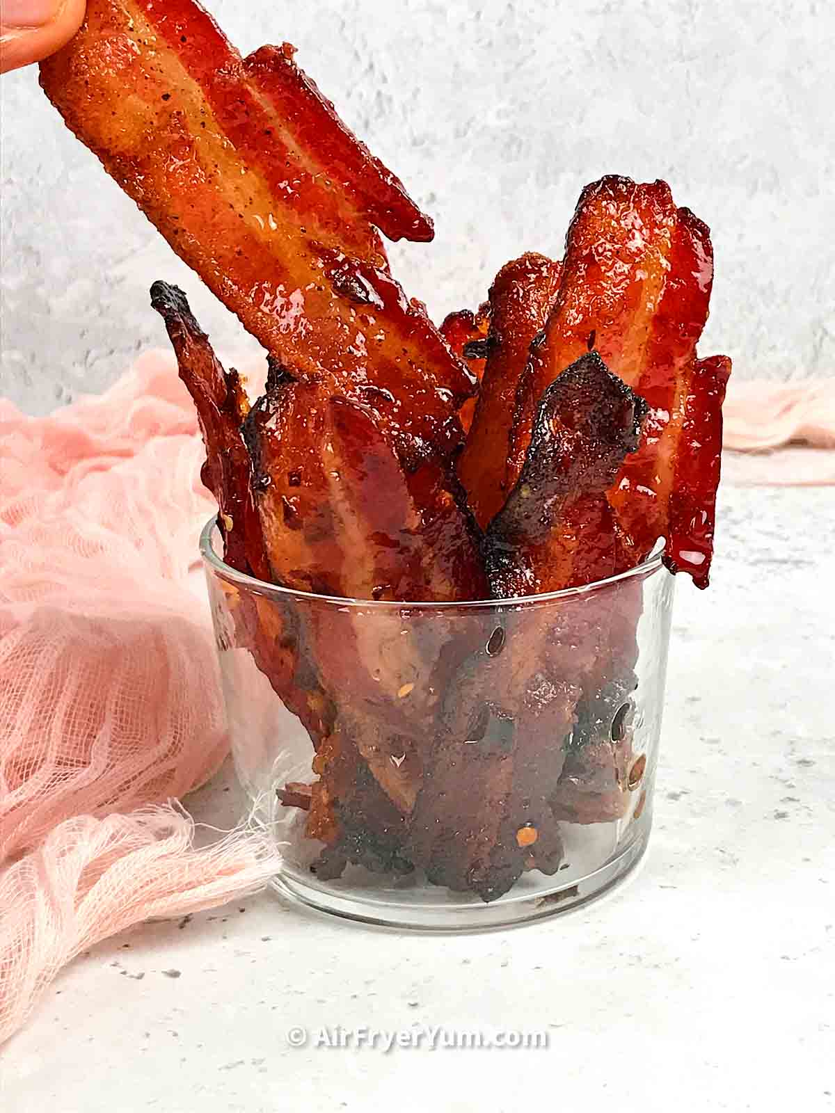 Million dollar Bacon (Candied Bacon) in Air fryer or Oven Air Fryer Yum