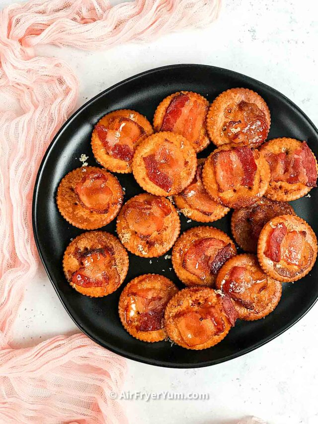 Bacon Ritz Crackers Appetizer in the Air fryer. Air Fryer Yum