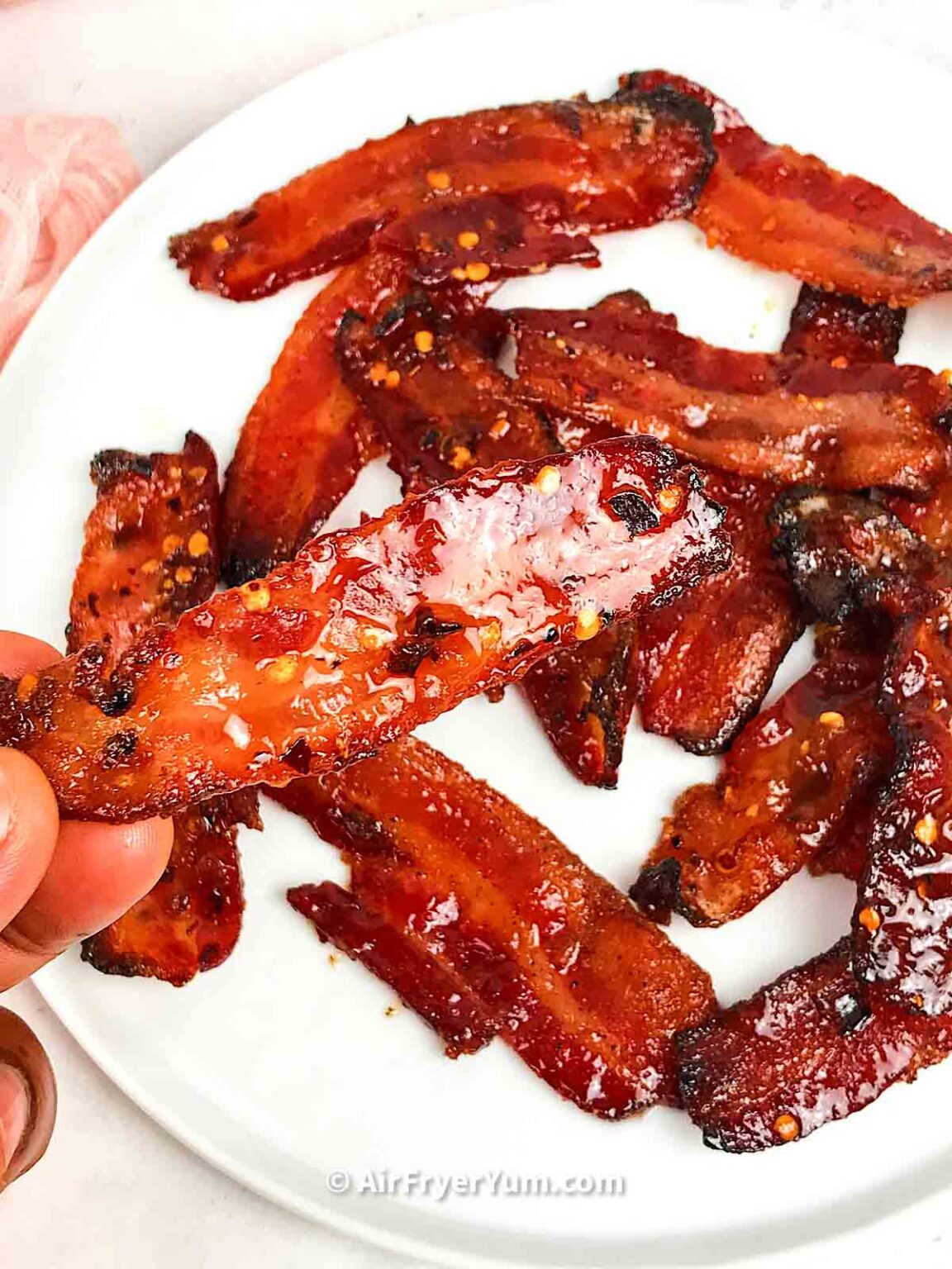 Million dollar Bacon (Candied Bacon) in Air fryer or Oven Air Fryer Yum