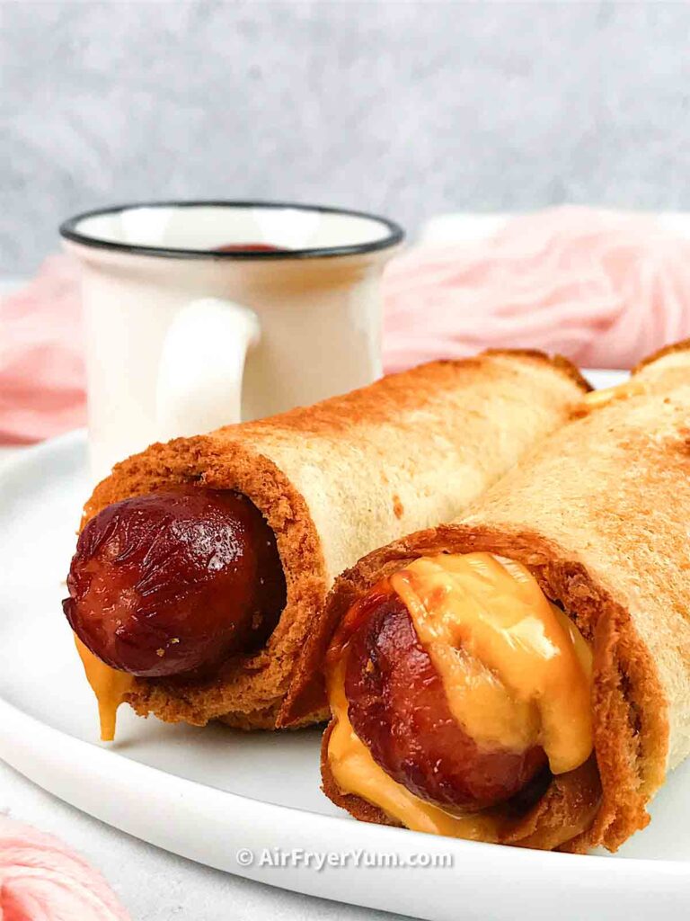 Air fryer Hot dog wraps (Hot dog roll ups) Air Fryer Yum