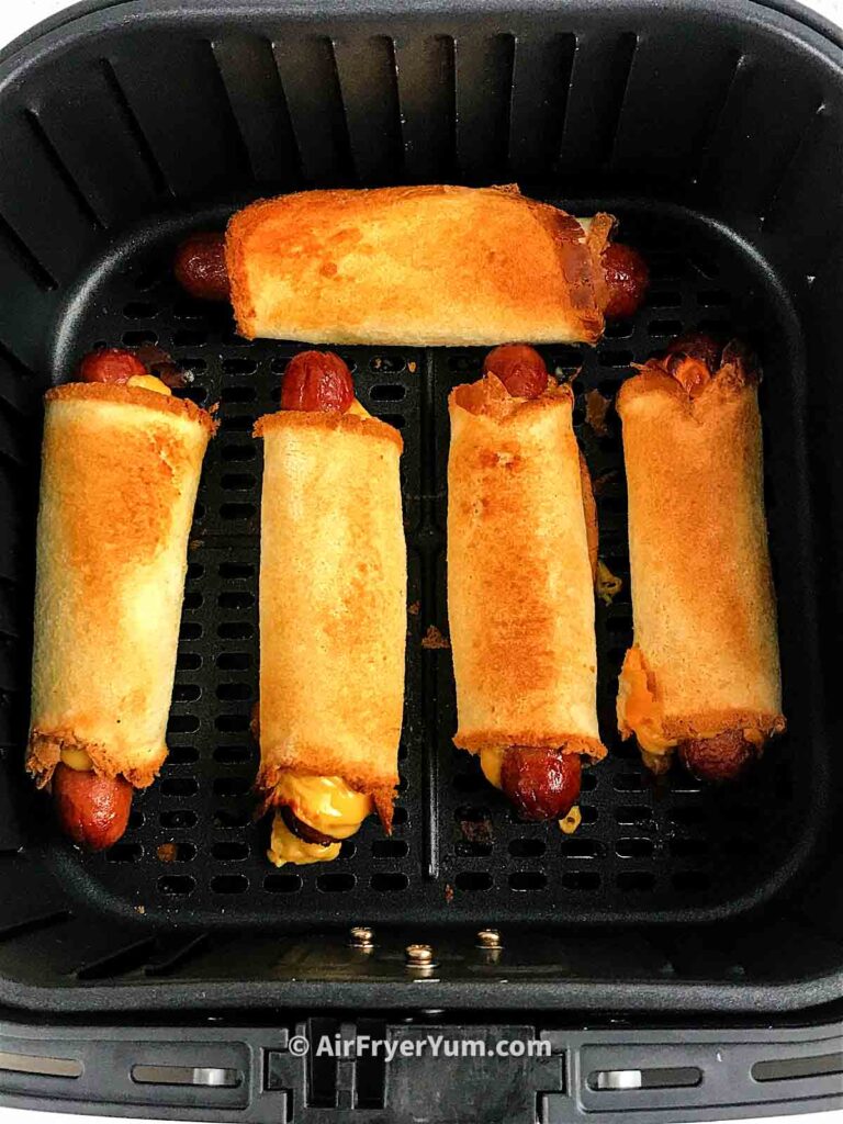 Air fryer Hot dog wraps (Hot dog roll ups) Air Fryer Yum