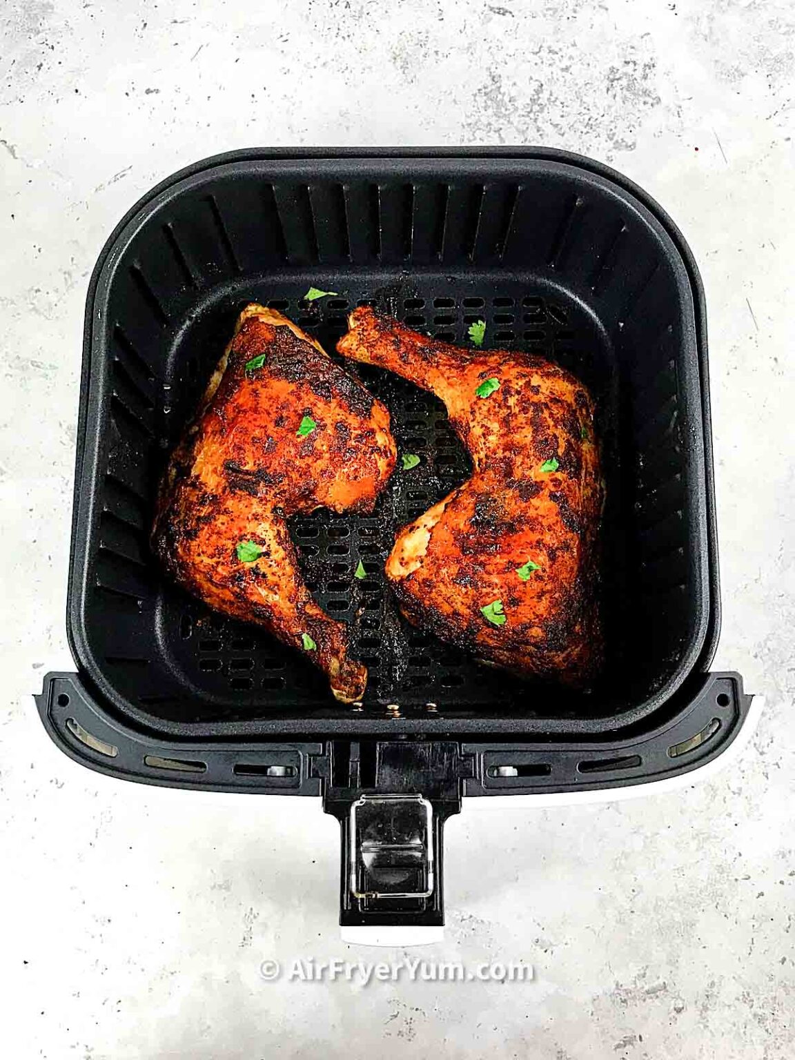 Air fryer Chicken quarters (frozen) Air Fryer Yum