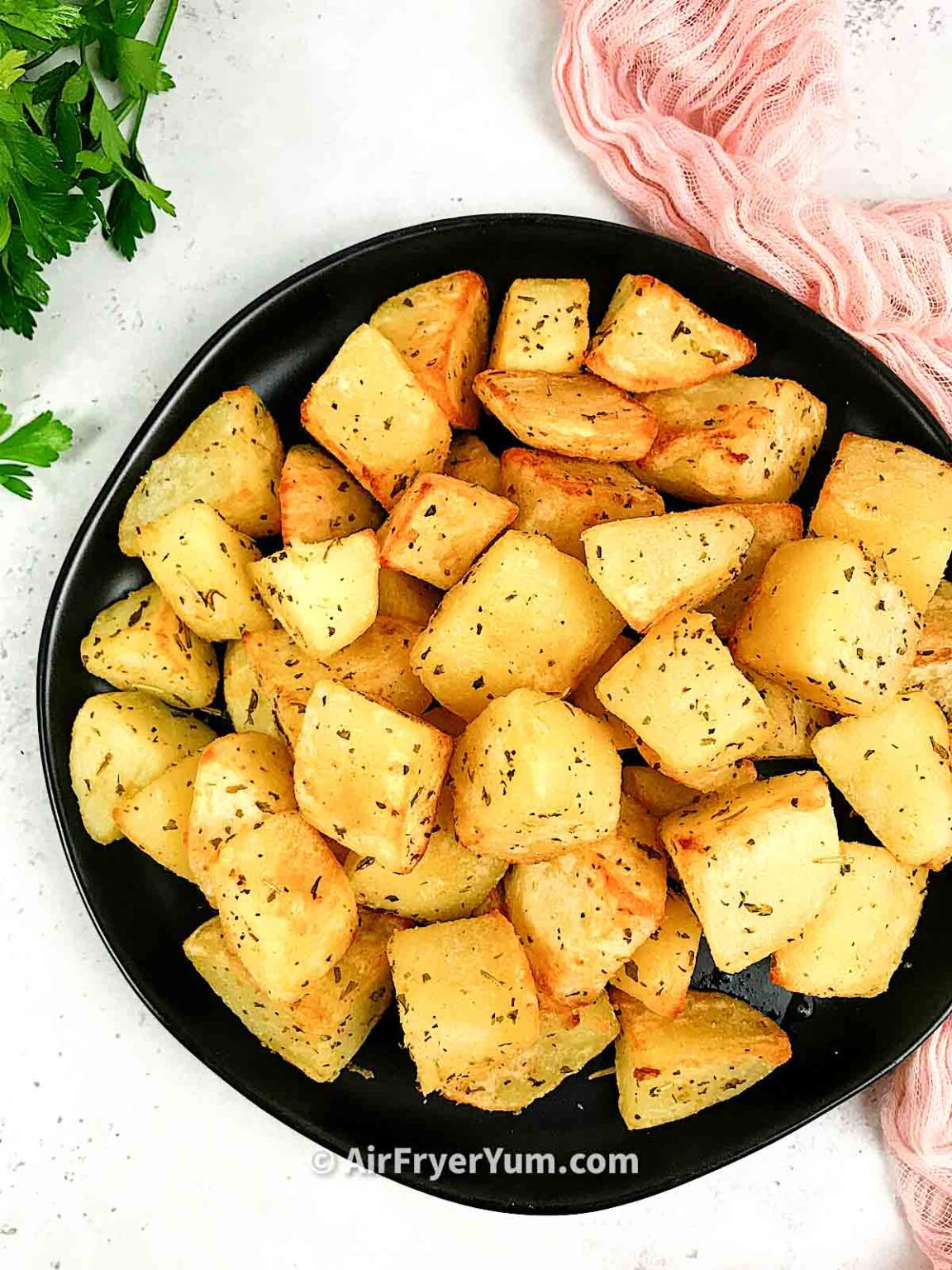 Air fryer Parmentier Potatoes (cubed potatoes) Air Fryer Yum
