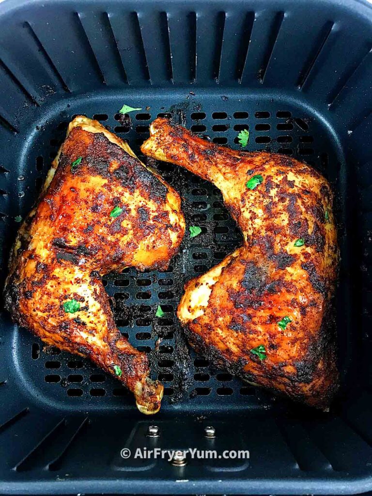 Air fryer Chicken quarters (frozen) Air Fryer Yum