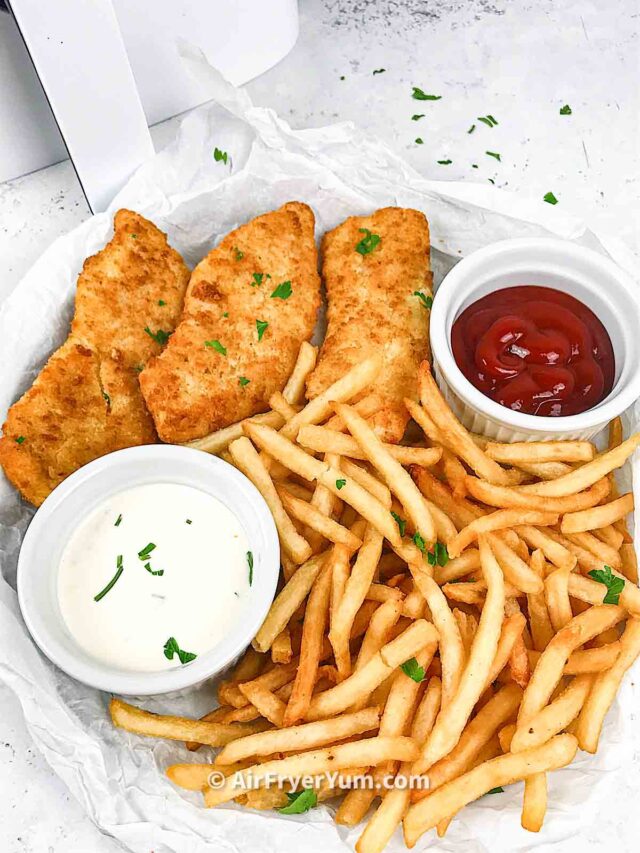 Air fryer fish and chips - Air Fryer Yum