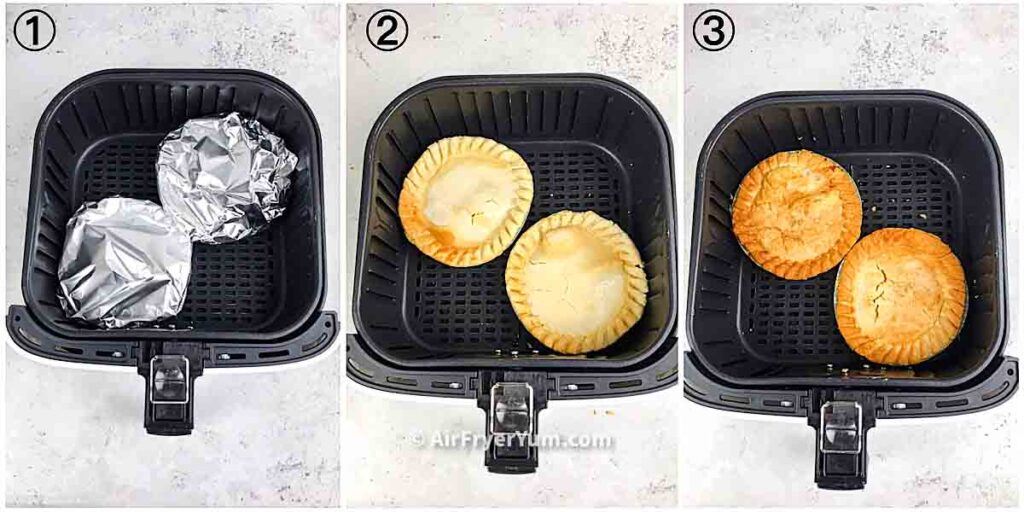 Frozen pot pie online in air fryer