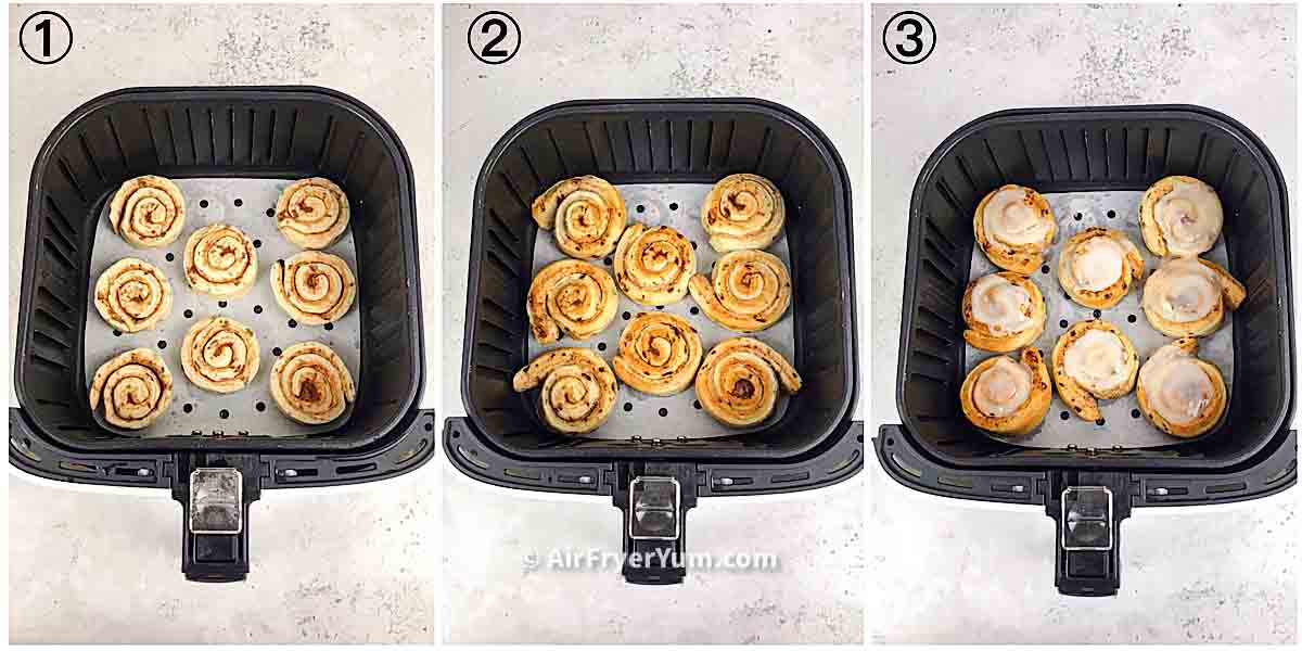 Air fryer cinnamon rolls - Air Fryer Yum