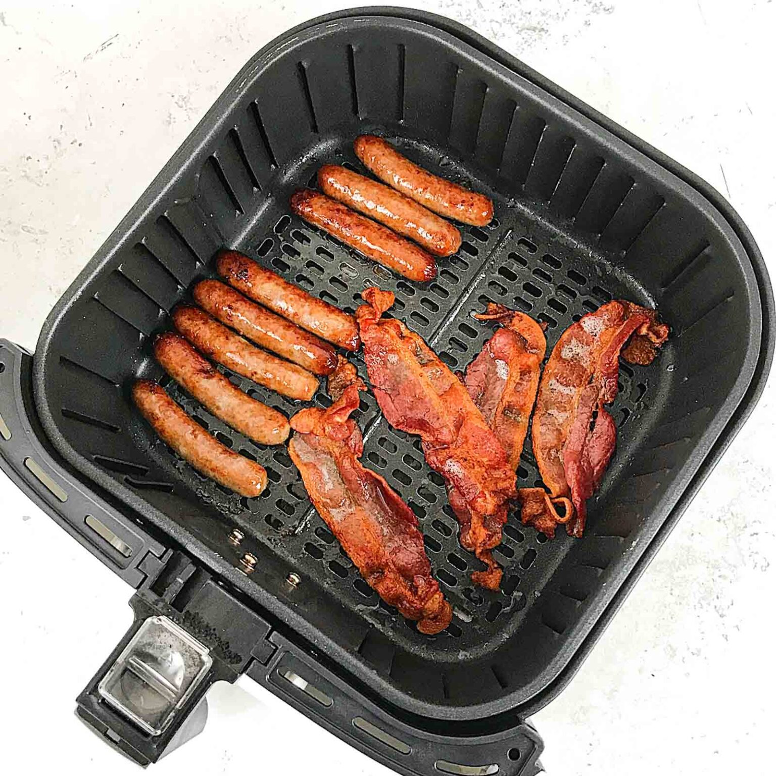 Can you cook bacon and sausage in an air fryer Air Fryer Yum