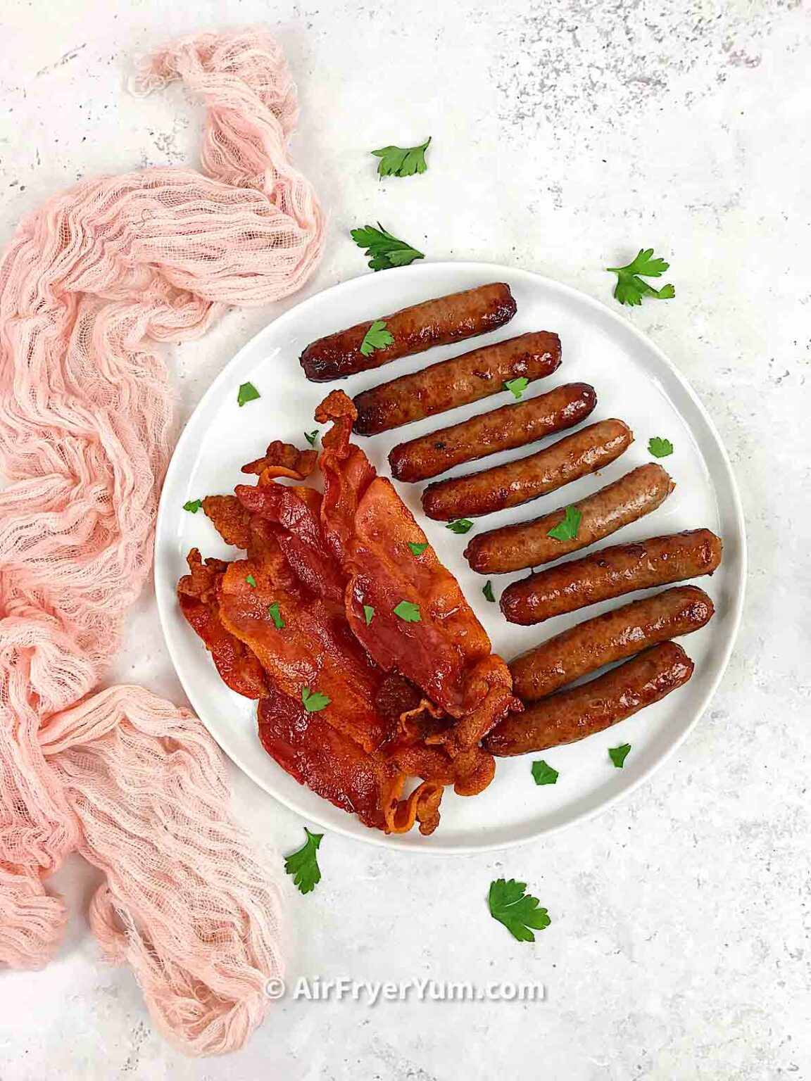 Can you cook bacon and sausage in an air fryer Air Fryer Yum