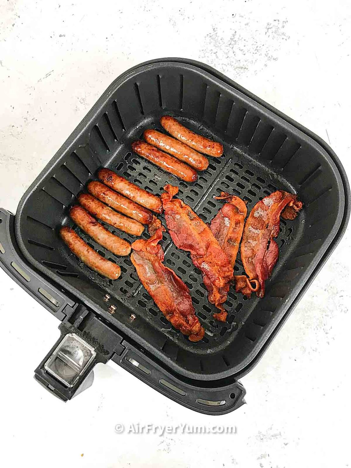 Can you cook bacon and sausage in an air fryer Air Fryer Yum