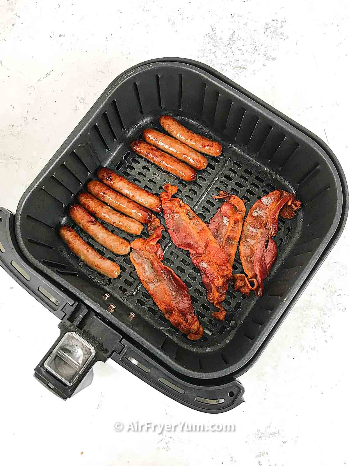 Can you cook bacon and sausage in an air fryer Air Fryer Yum