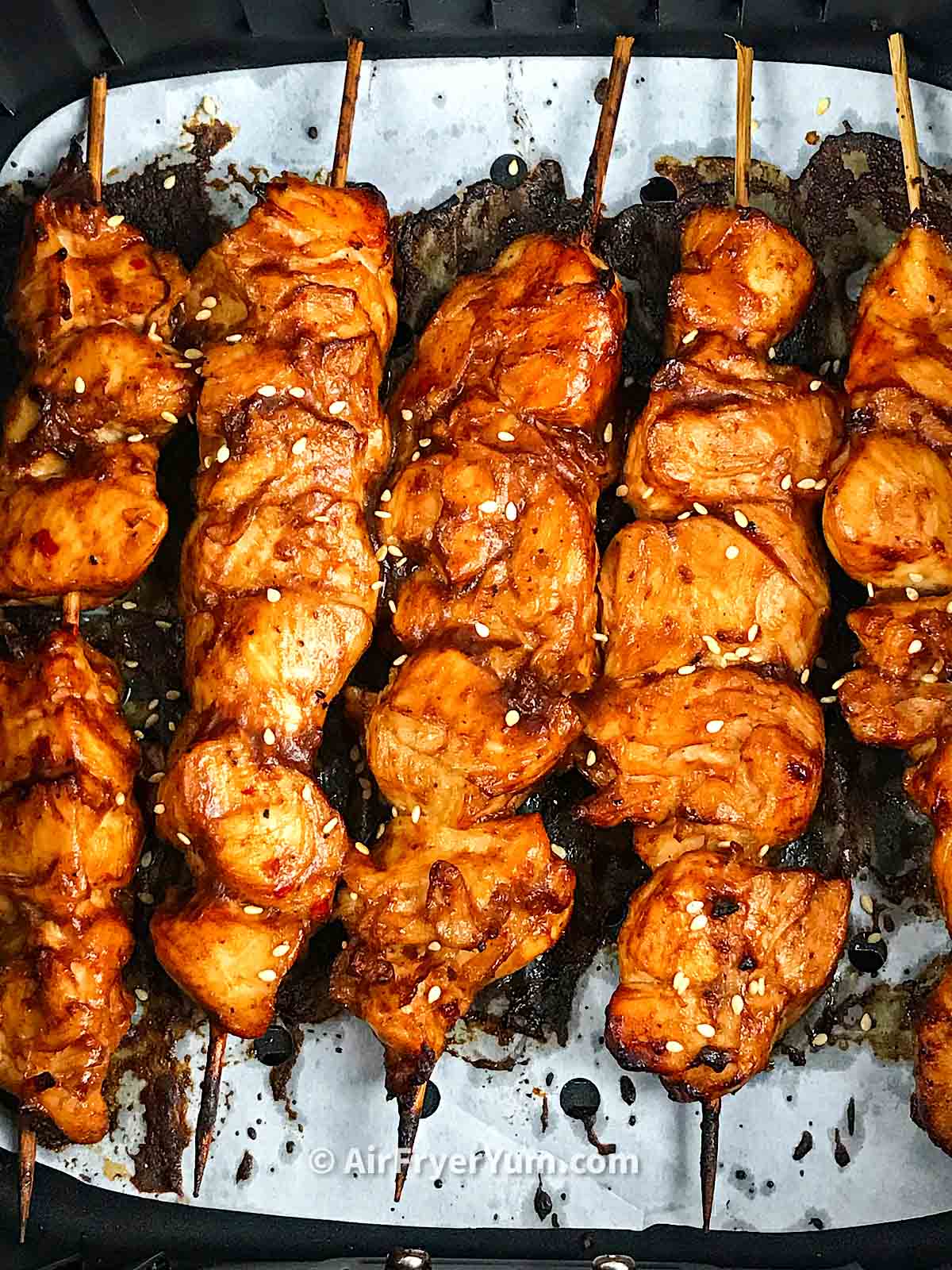 Air fryer Chinese Chicken on a stick (Chinese chicken skewers) Air