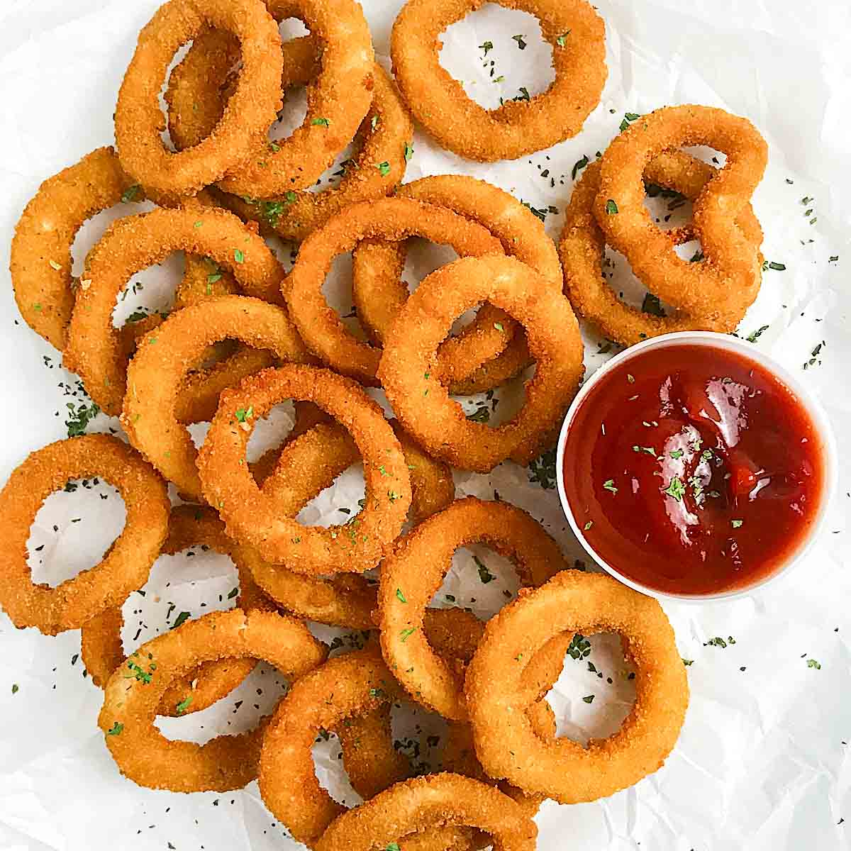 Frozen Onion rings in air fryer - Air Fryer Yum