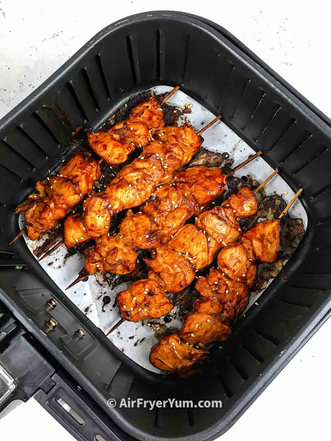 Air fryer Chinese Chicken on a stick (Chinese chicken skewers) Air