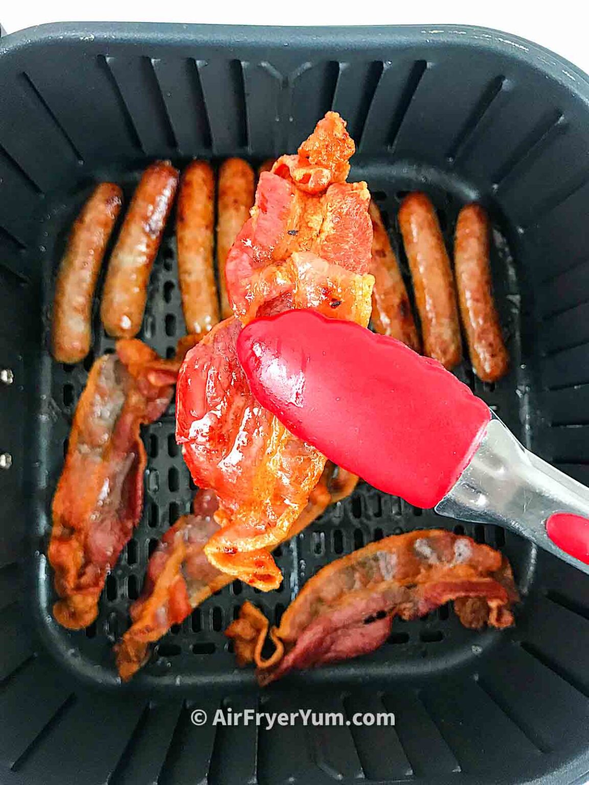 Can you cook bacon and sausage in an air fryer Air Fryer Yum