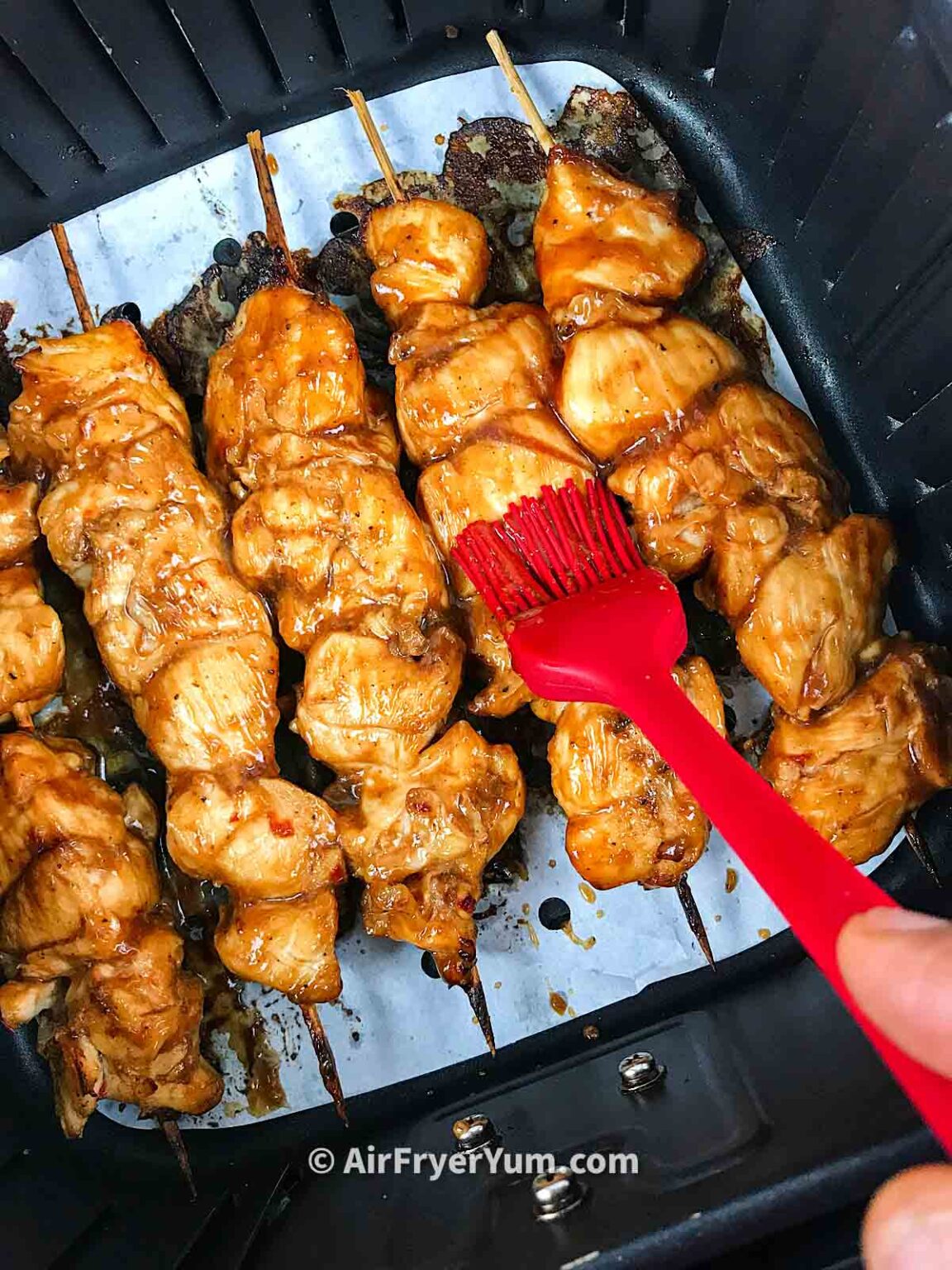 Air fryer Chinese Chicken on a stick (Chinese chicken skewers) Air