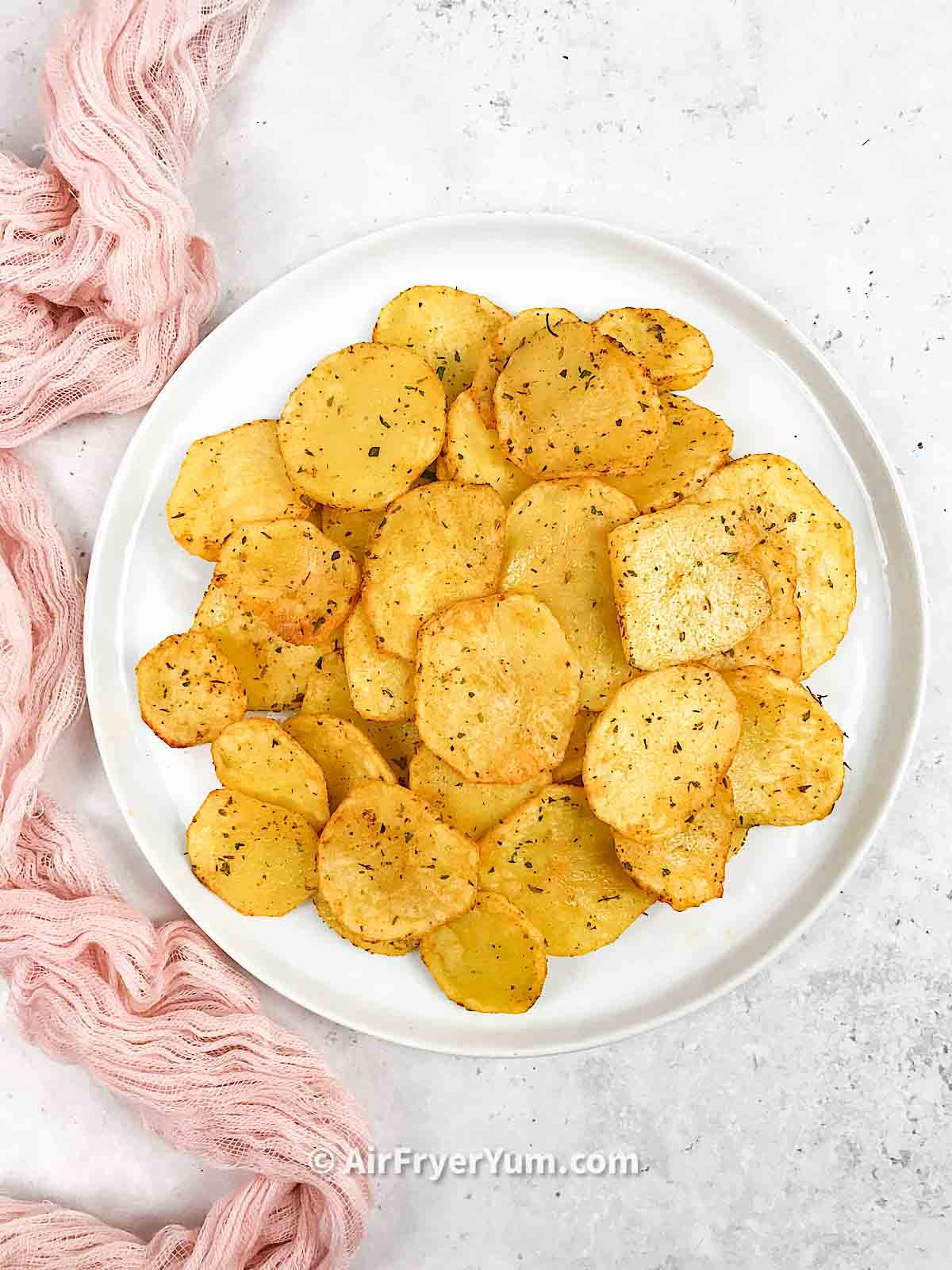 Air fryer sliced potatoes (Potato slices) Air Fryer Yum